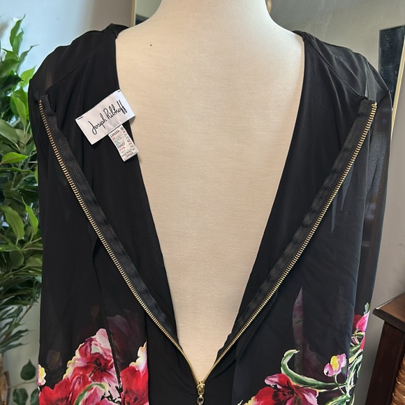 Joseph Ribkoff Tank Dress with Floral Overlay - Picture 6 of 9